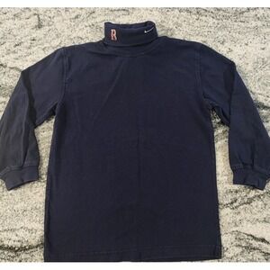 VINTAGE Y2K NIKE BOSTON RED SOX YOUTH TURTLENECK SHIRT SIZE 7 SMALL BLUE MLB